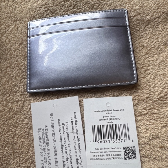 Kate Spade metallic purple Kenzie card holder - Picture 3 of 6